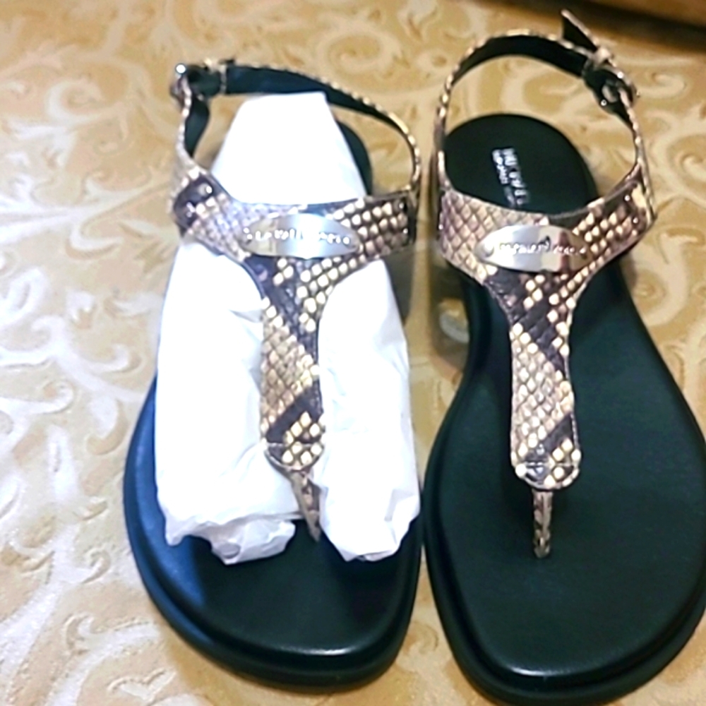 New Michael Kors Embossed Leather Sandal 10m